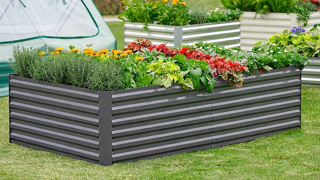 Amazon.com: Quictent Galvanized Raised Garden Bed 8x4x2 Ft Tall