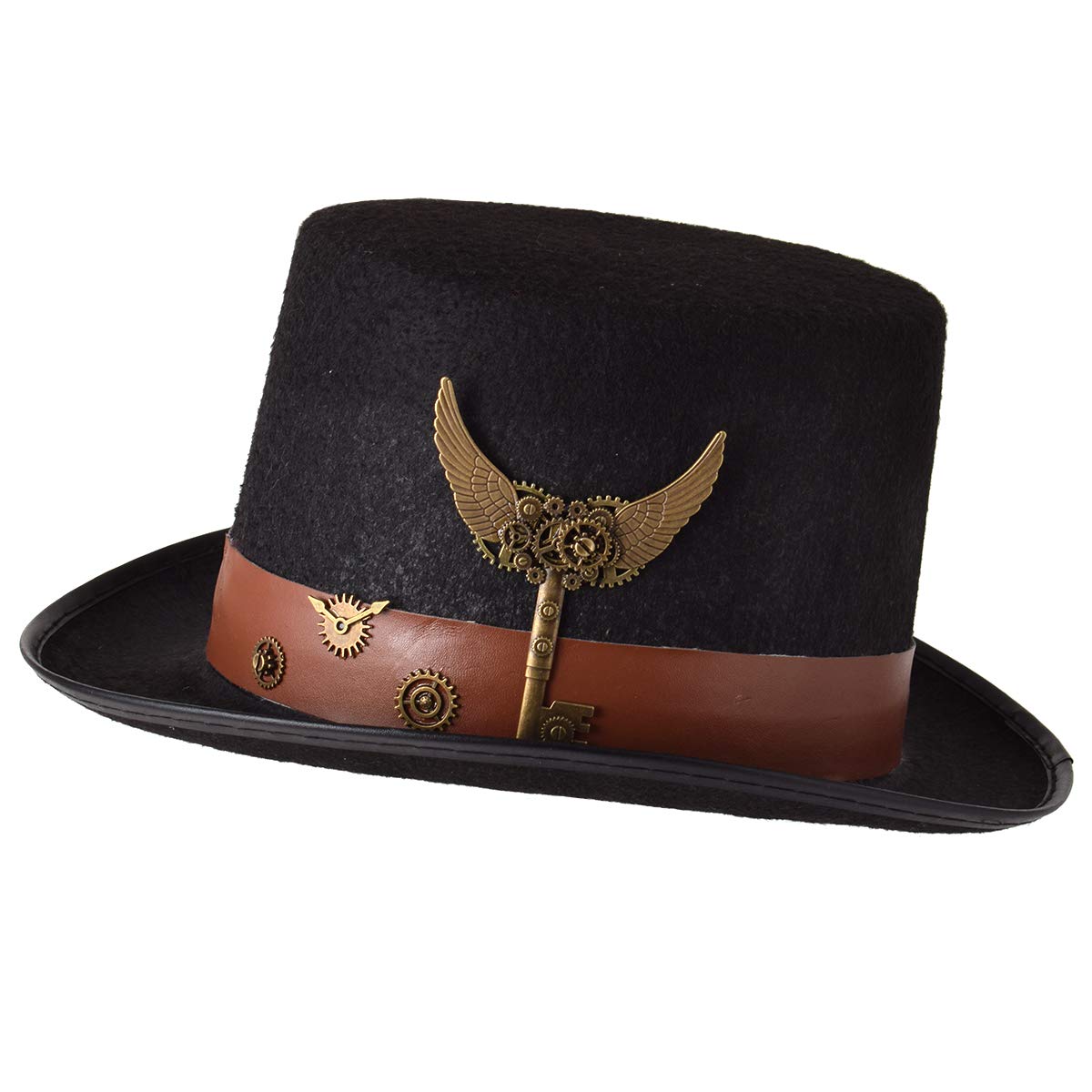 GRACEART Steampunk Top Hat for Women Gears for Men with Removable Goggle โ image 1