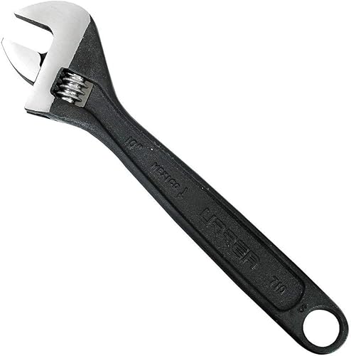 Miniatura 2 de URREA Llave ajustable  Herramienta de grado profesional de 15 pulgadas con capacidad extra ancha y acabado de níquel-cromo  715