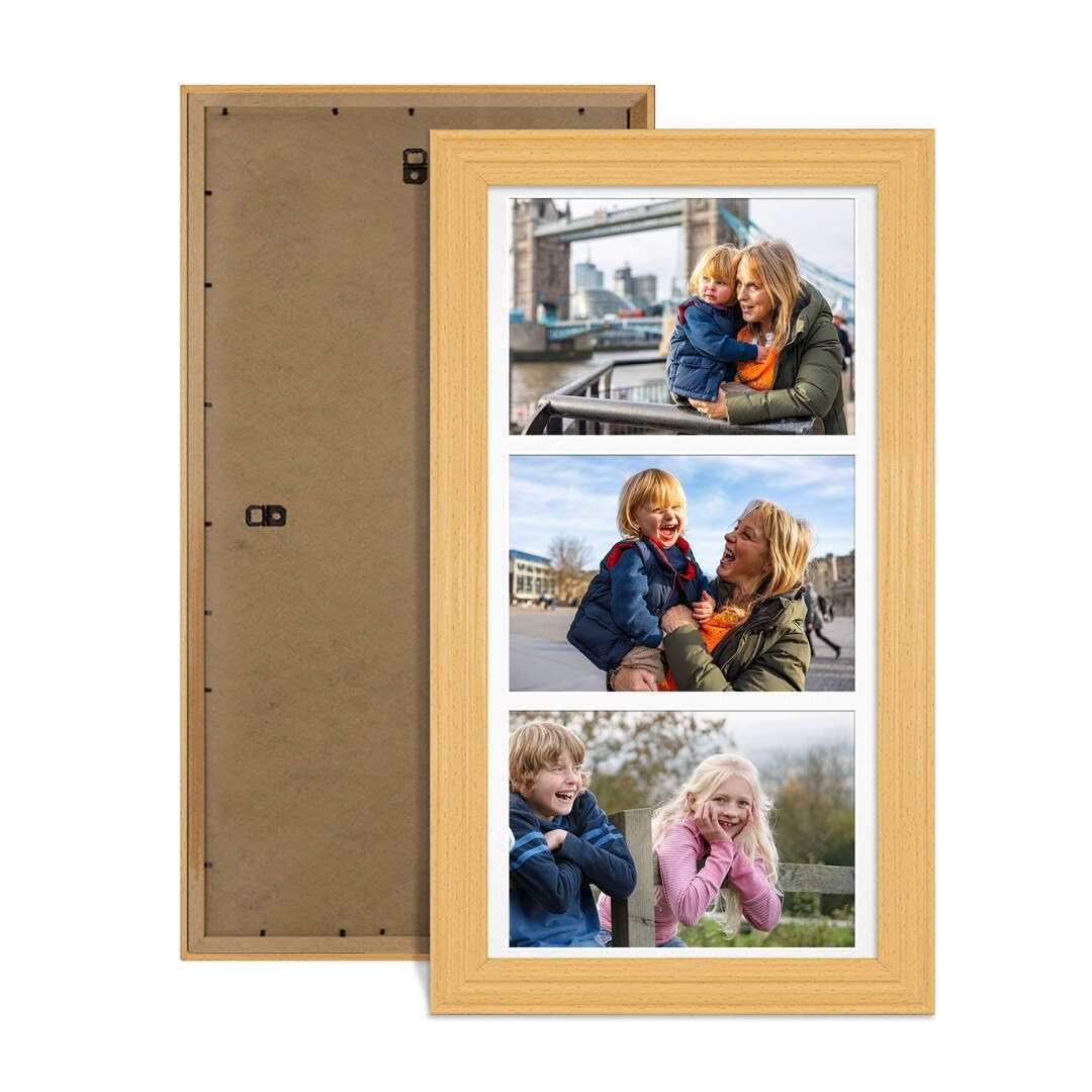 Procut Global 16x8" Classic Country Pine Photo Frame For Multiple Pictures
