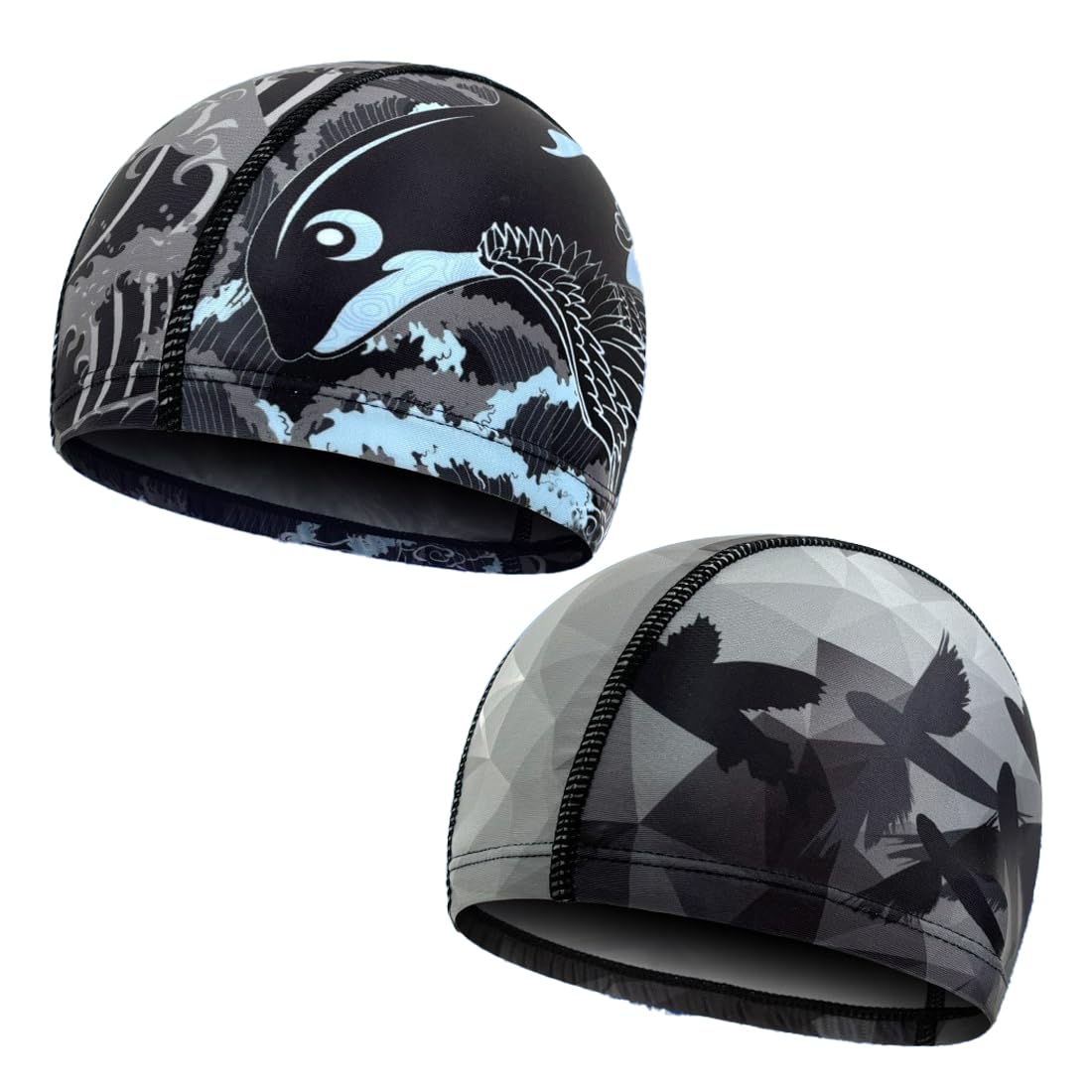2 Pezzi Cuffia da Nuoto, Cuffia da Nuoto Unisex Cuffia da Nuoto, Cuffie Piscina Adulto Tessuto Cuffia Nuoto Impermeabile, Cuffia da Bagno Unisex da Piscina Antiscivolo per Nuoto Bagno e Sport