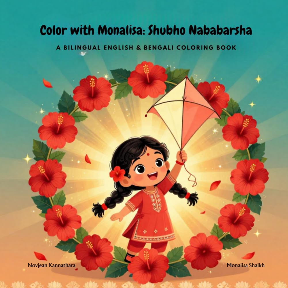 Color with Monalisa: Shubho Nababarsha!: A Bilingual English & Bengali Coloring Book ("World Festival Adventures" — A Coloring Book Series)