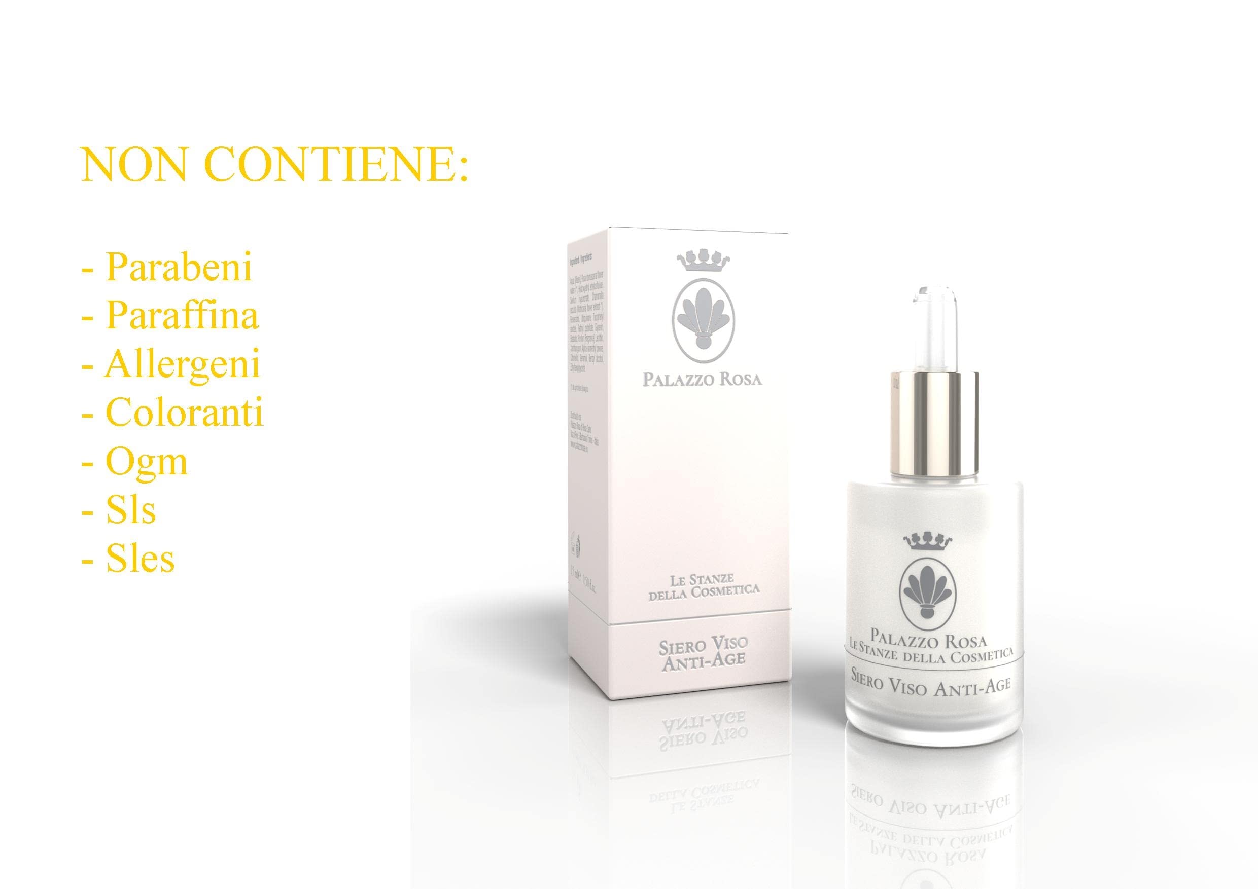 Palazzo Rosa Siero Viso Anti-Age 15 ml 100% Biologico Made in Italy Bellezza per il Viso Dalla Rosa Damascena
