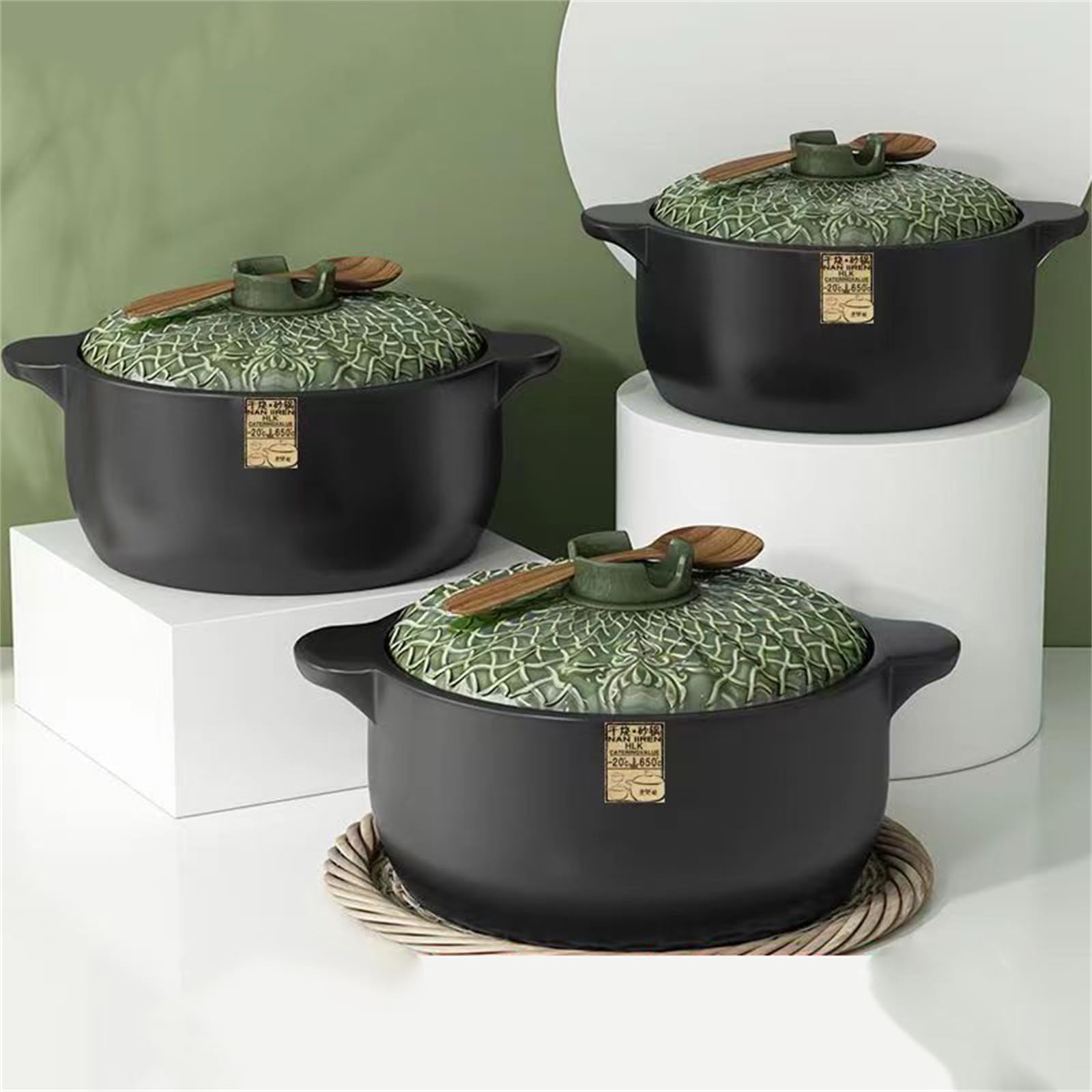 🍲 Olla Handi De Arcilla 2L – Redonda/plana Con Tapa, Para Arroz, Curry, Biryani (solo Gas)