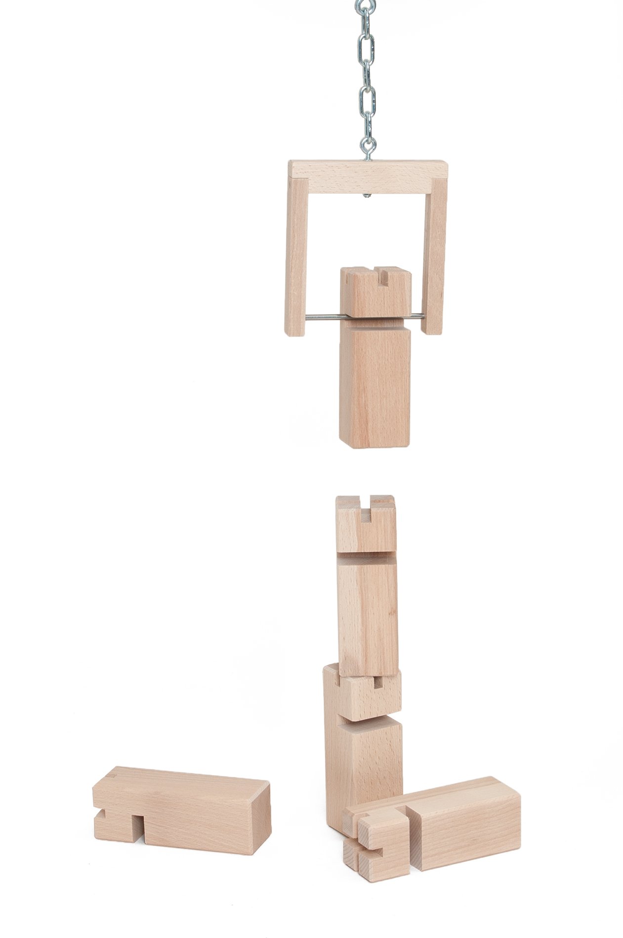 Fröbelturm Original Buchenholz Teamspiel ab 8 Jahren Mehrfarbig Natur