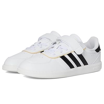 adidas Kids Breaknet Sleek Shoes (Little Kid) Kids Shoes White/Black/Orange Tint