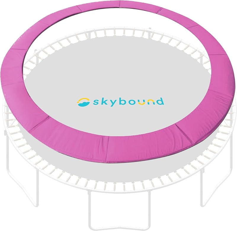 SkyBound Universal Replacement Trampoline Safety Pad - Fits 12ft 14ft 15ft Frames - No Holes for Poles - Variety of Colors