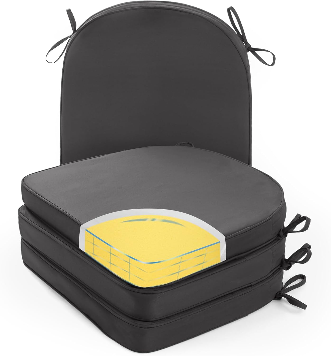 Focuprodu Outdoor Chair Cushions 17x16in. StainResistant