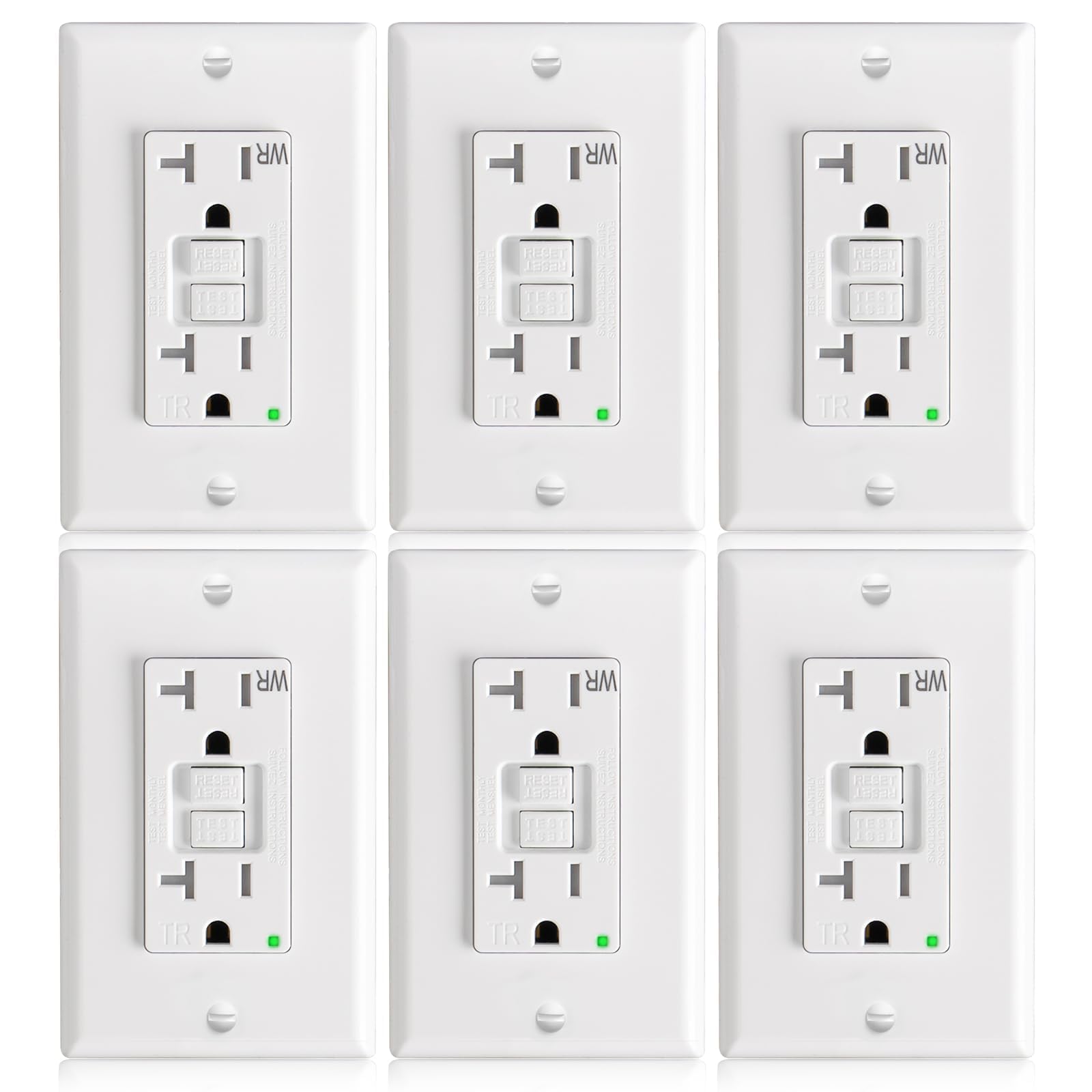 Amico GFCI Outlets - 12 Pack, Weather Resistant -14