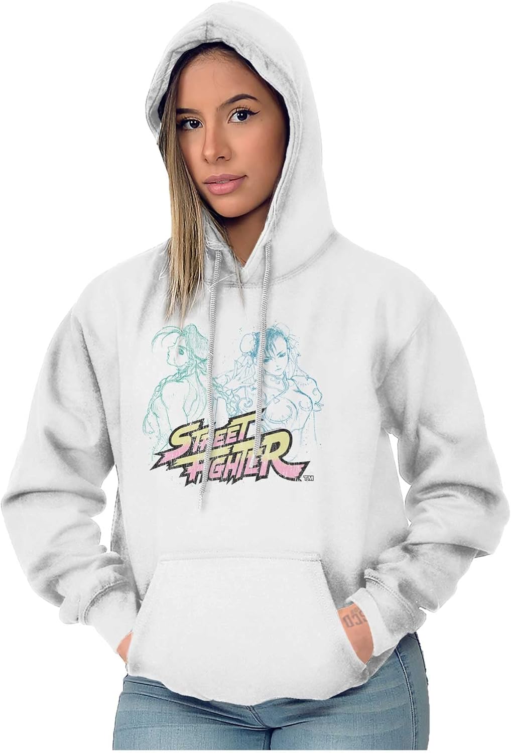 Brisco Brands Street Fighter Cammy Chun-Li Gamer Hoodie Sweatshirt Women Men