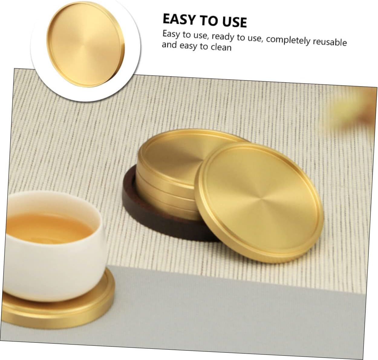 Cabilock 2pcs Serving Tray Coasters for Drink Tea Cup Mat Practical Design Heat Protection
