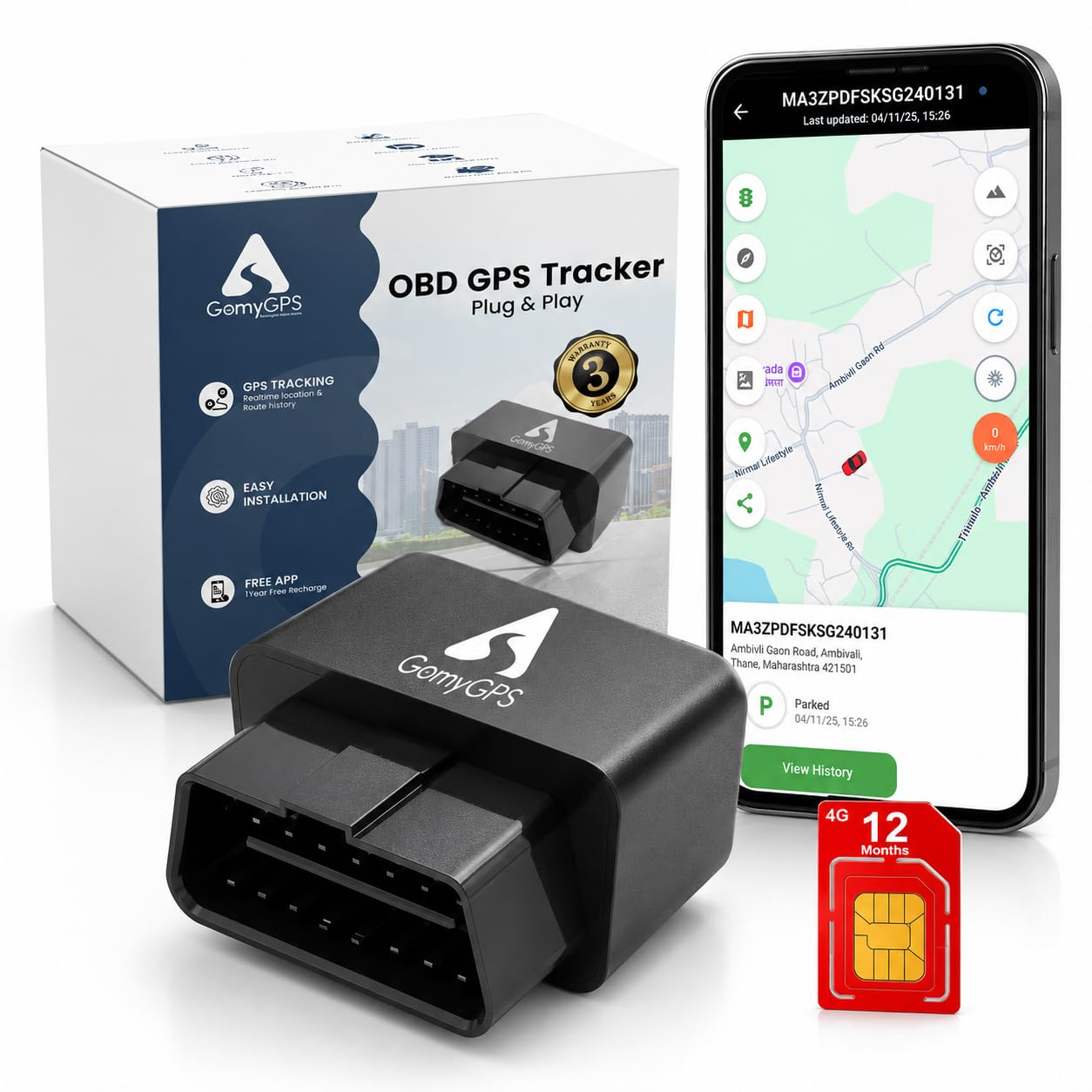 4G Enabled Plug & Play OBD GPS Tracker for Car, Truck, & Bike | 4G Sim with 1 Year Recharge | Driving History & Geofence Alerts | Real-Time Location | Bluetooth Enabled | Android App Support-image-22
