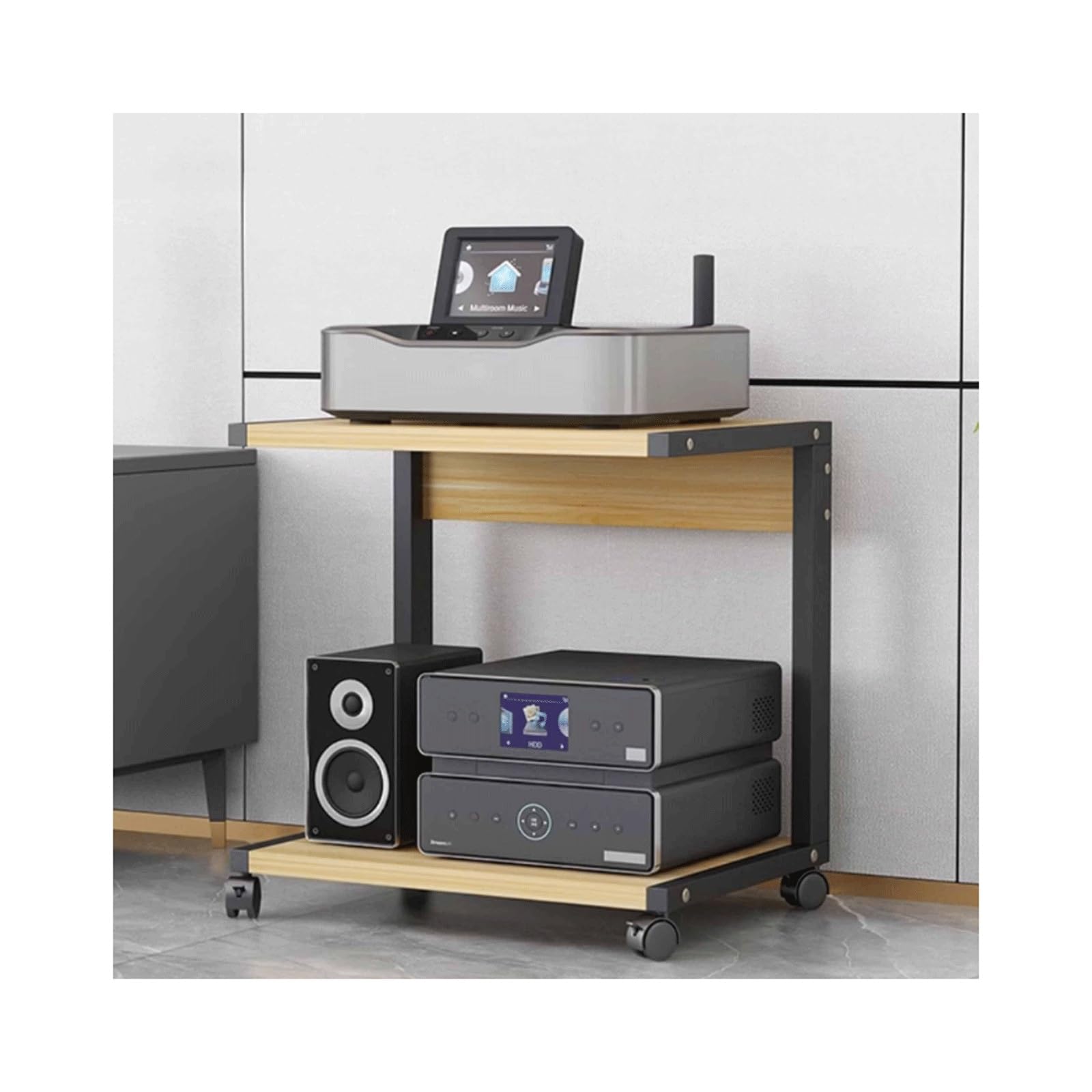 Meuble Hi-Fi à roulettes pour ranger vos appareils audio et optimiser les petits espaces
