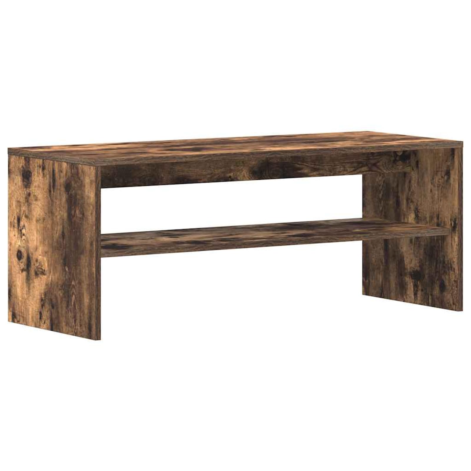 Gecheer TV-Schrank Räuchereiche 100x40x40 cm Holzwerkstoff, Fernsehschrank Fernsehtisch TV-Lowboard für Wohnzimmer Home-Cinema Gamerzimmer859122