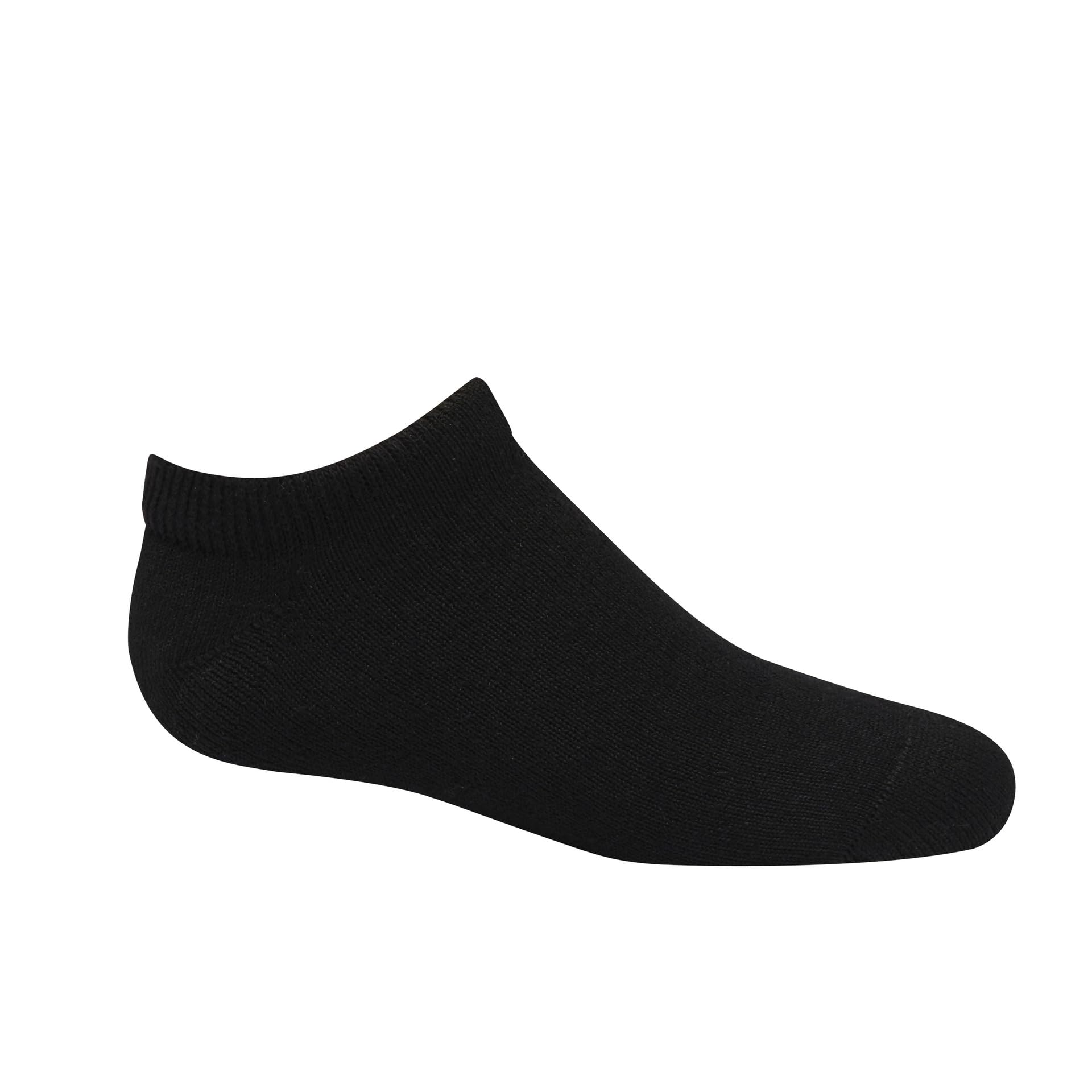 Hanes Calcetines para niños, tobillo acolchado doble resistente y invisible, paquetes de 12 pares