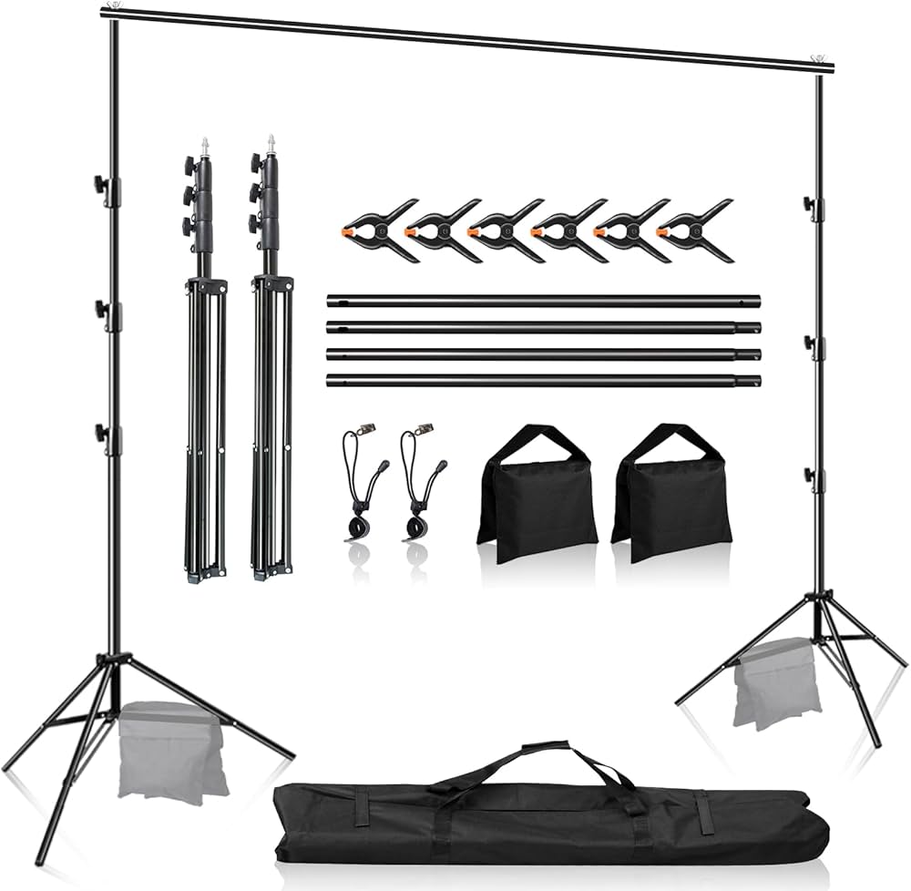 Photo Backdrop Stand MSKIRA Backdrop Stand Kit, 3x3m/10 X 10ft