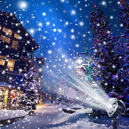 CREASHINE LED Outdoor Lights with Wireless Remote, Snowflake Projector Lights Waterproof Outdoor Landscape Lighting for Lawn, Patio, Yard, Garden, Walkway, Party