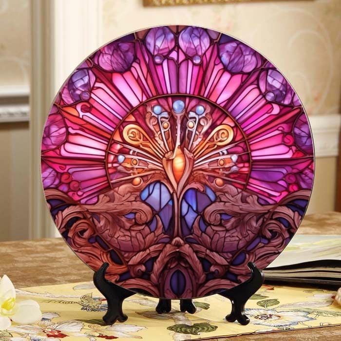Baseball 10-inch Ceramic Plate for Wall Display or Tabletop, with Stand & Hook DP-487930246