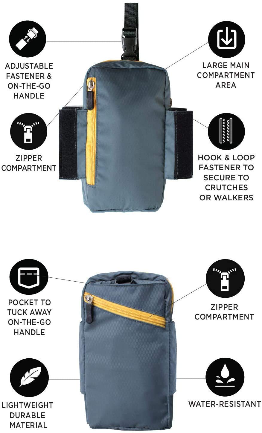 Amazon.com: Dynamo Crutch Buddy Bag | Convenient and Stylish