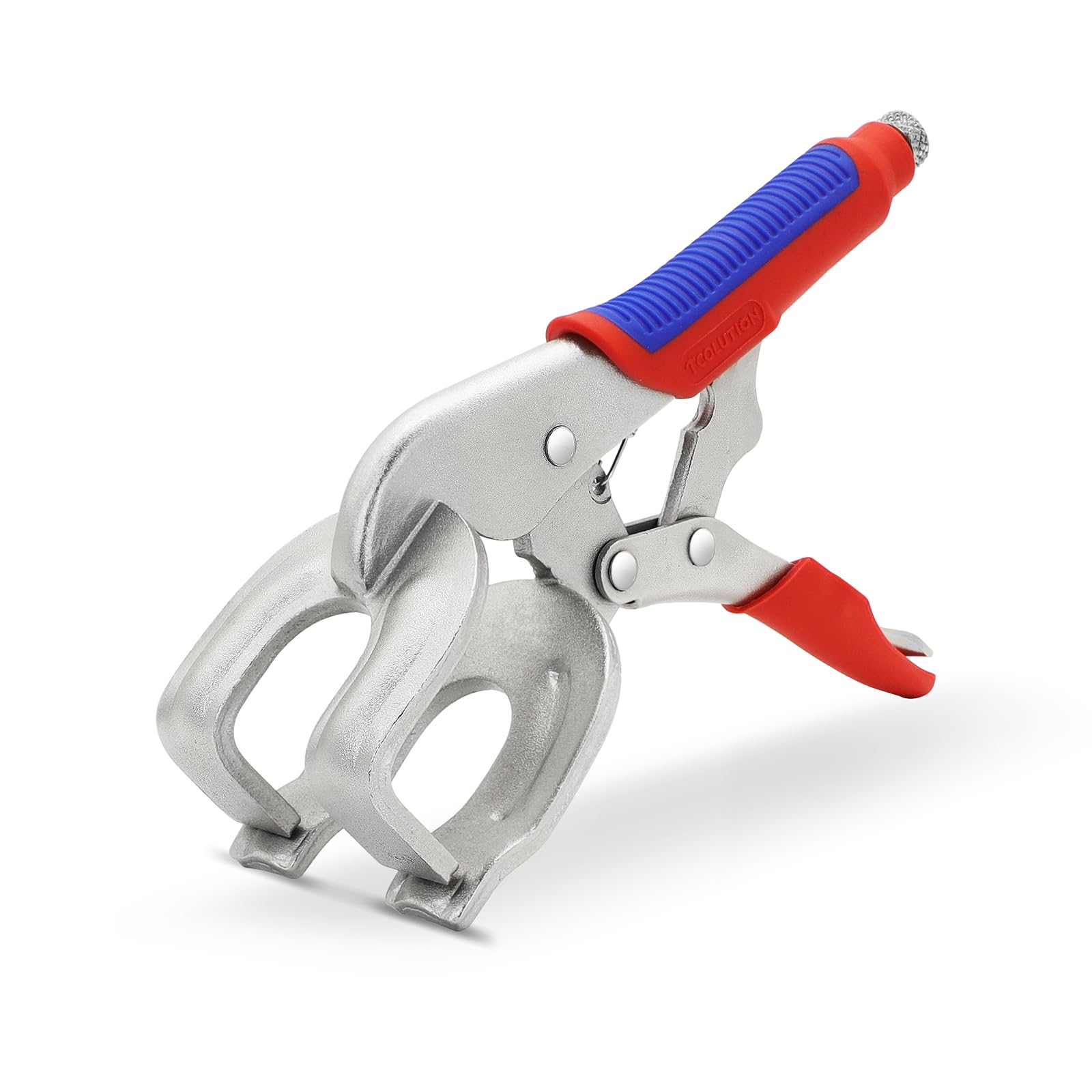 TOOLUTION 10" Locking Pliers - Quick-Release Welding Clamps with U-Shaped Jaws, Ergonomic Grip for Metalworking Grinding & DIY Projects