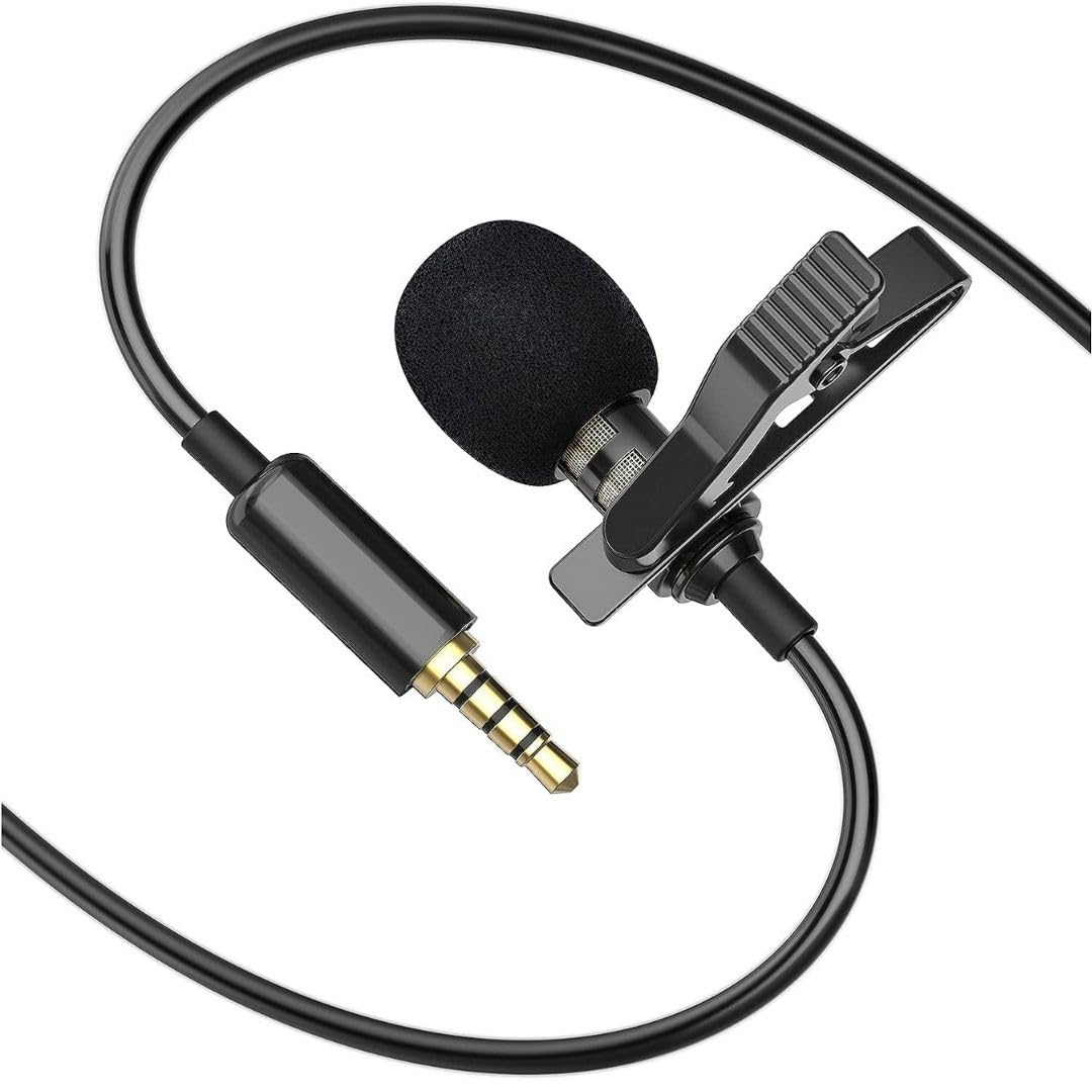 Microphone Lavalier Mic - Noise Cancelling 1.5 Meter Lav Mic for iPhone Android & Windows Smartphones, YouTube, Interview, Studio, Video Recording Single Head Omnidirectional Condenser-image-30