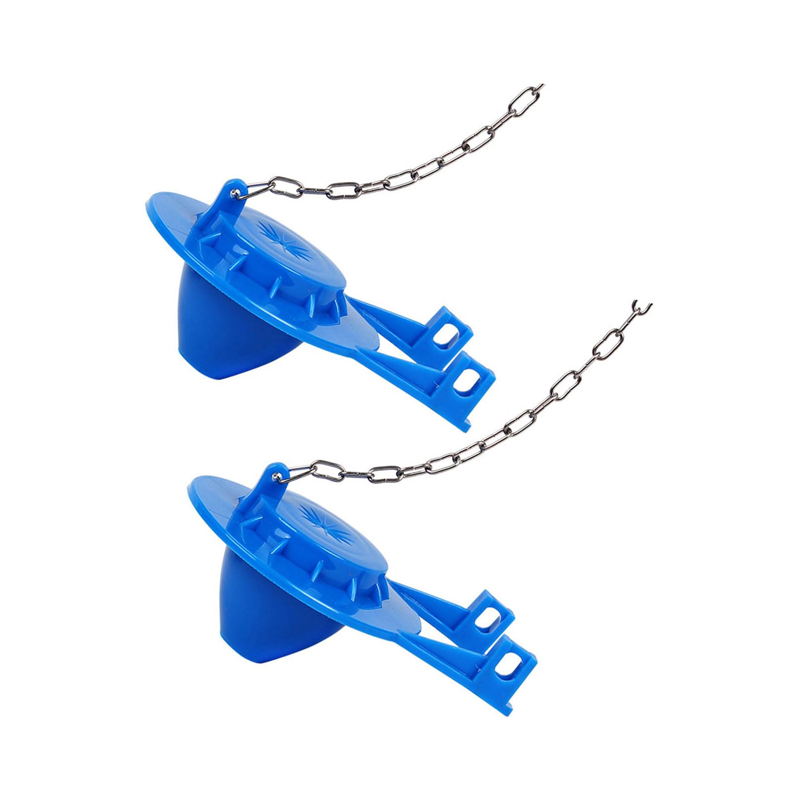 2Pcs 2inch Universals Toilet Stoppers Flapper Replacement Toilet Flapper Flush Valves Covers with Stainless Chain Water Saving Flush Valves with Stainless Chain