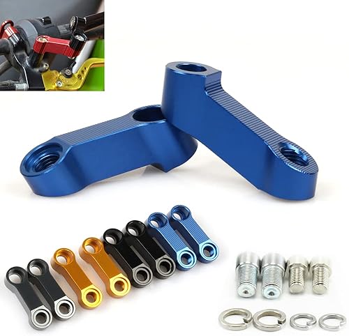 Espejos retrovisores de motocicleta Extensión Riser Extender Adaptador Soporte para Honda Suzuki Yamaha Equal Universal Motor Parts 10MM 8MM (negro)