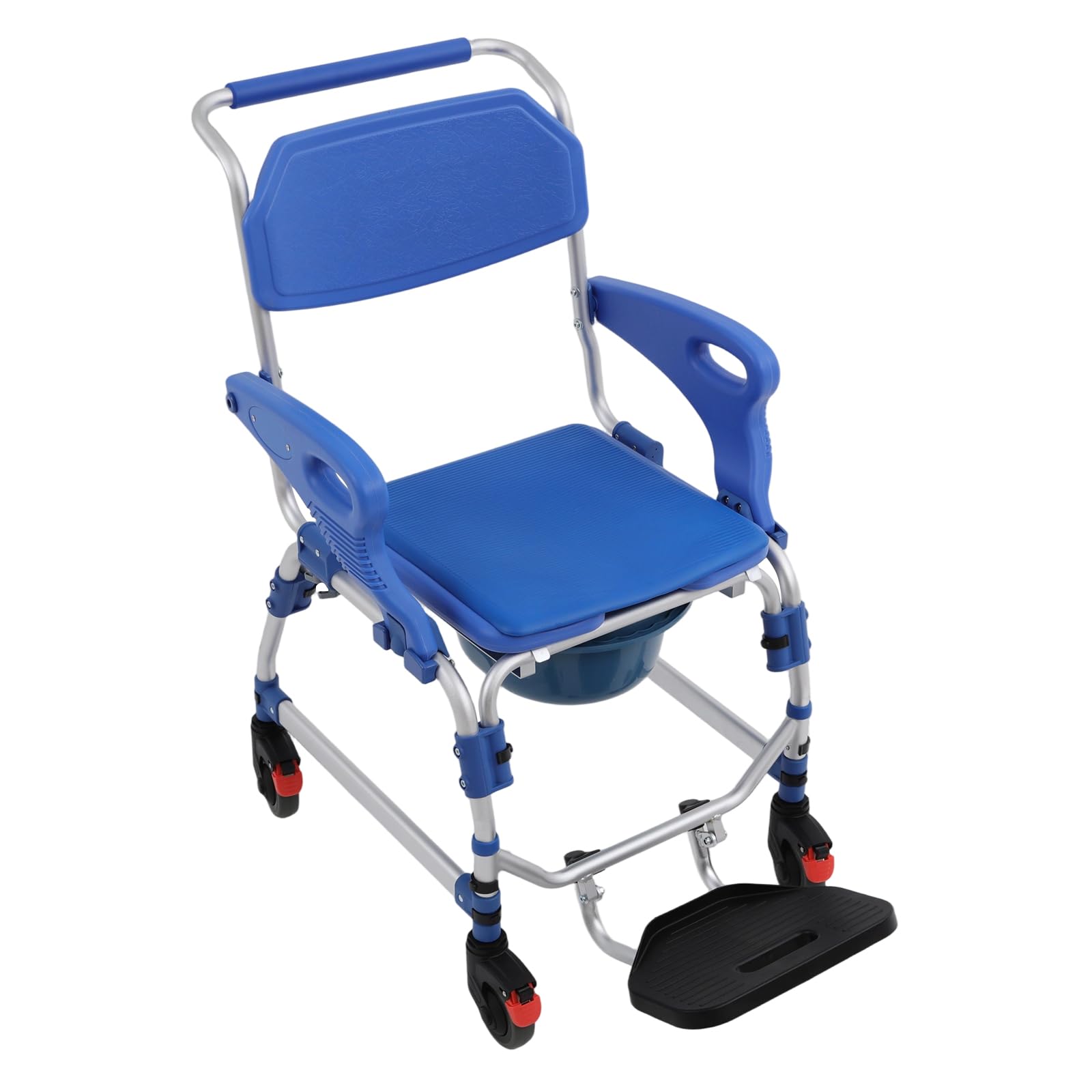 Sillas de inodoro móviles con ruedas, sillas de ducha móviles especialmente para personas mayores, sillas de ruedas de ducha móviles, sillas de inodoro, adecuadas para pacientes, personas mayores