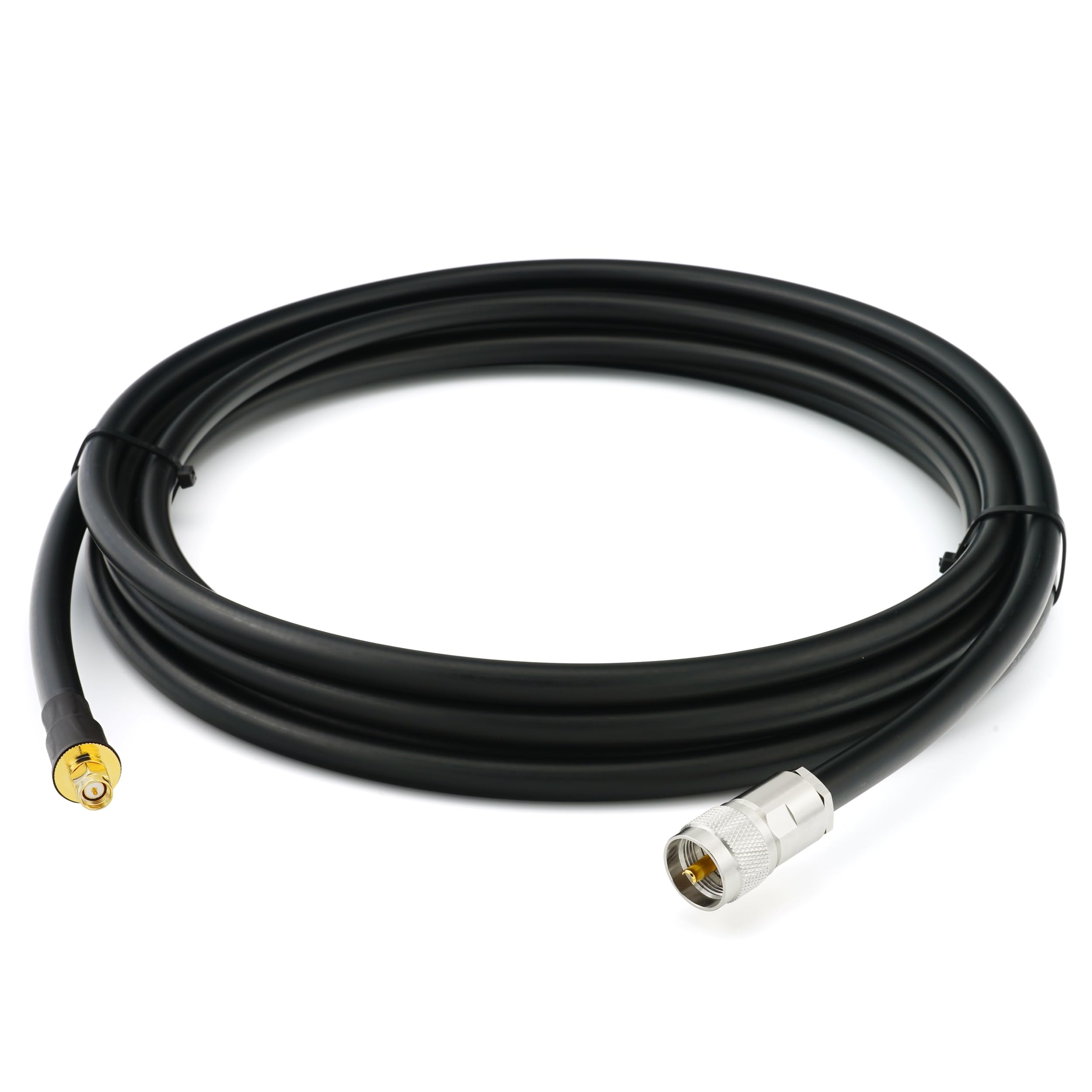 12m PL259 a SMA Maschio Cavo coassiale UHF impermeabile a bassissima perdita – prolunga 12 metri da esterno 8D-FB Ø11,1mm – per HAM cavo antenna CB radio analizzatore misuratore SWR VHF
