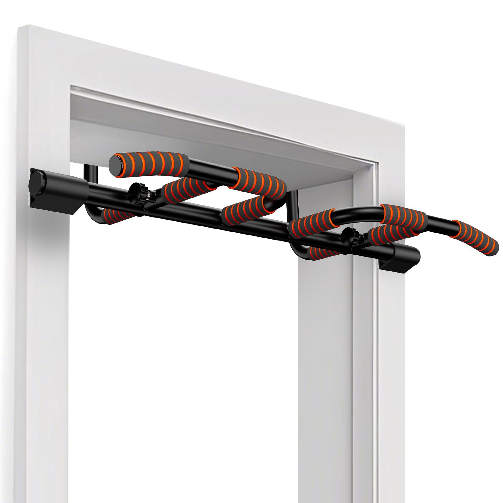 DH FitLife Barra per Trazioni da Porta senza Viti | Sbarra Trazioni Antiscivolo con Prese Multiple | Pull Up Bar da Appendere | Per Telai da 65 a 92 cm