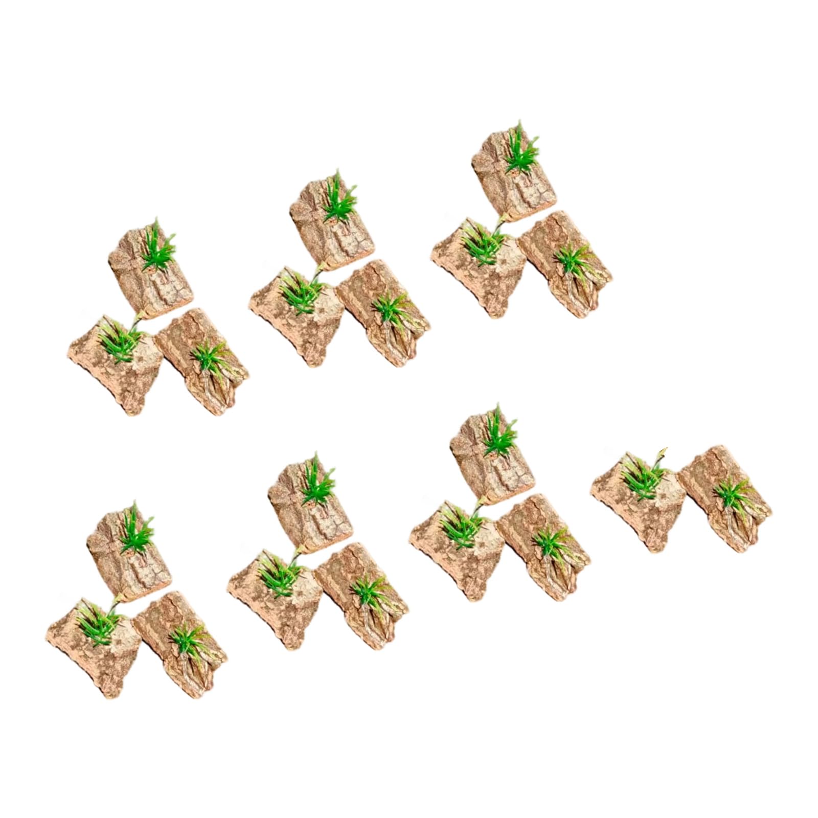 APGLSXY Artificial Reptiles Plant for Hideouts Terrarium Bark False Grass Habitat Ornaments Artificial Plant for Reptiles