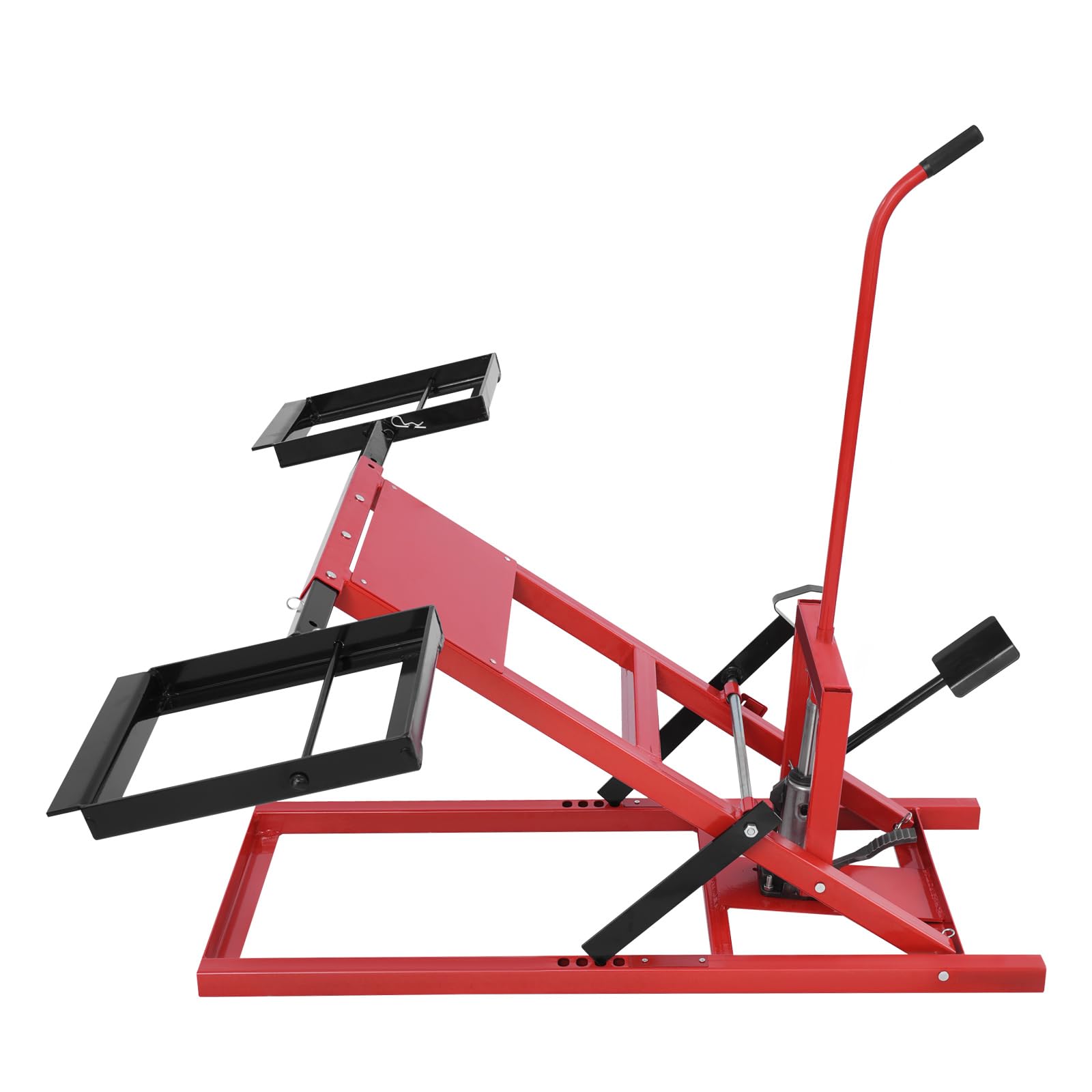 Hydraulic Lift Jack,17.5-2'' Lift Height & 23-48'' Span Adjustable Hydraulic Maintenance Lift Jack with Foot Pedal,500Lbs Lifting Capacity Lawn Mower Lifter for Riding Lawn Mowers,Garden Tractors