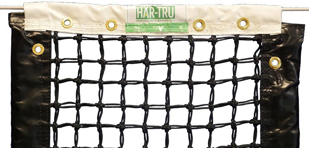 Har-Tru Royal Tennis Net - Vinyl Headband, 3 mm Net Body, Double Top 6 (Tidyfit)