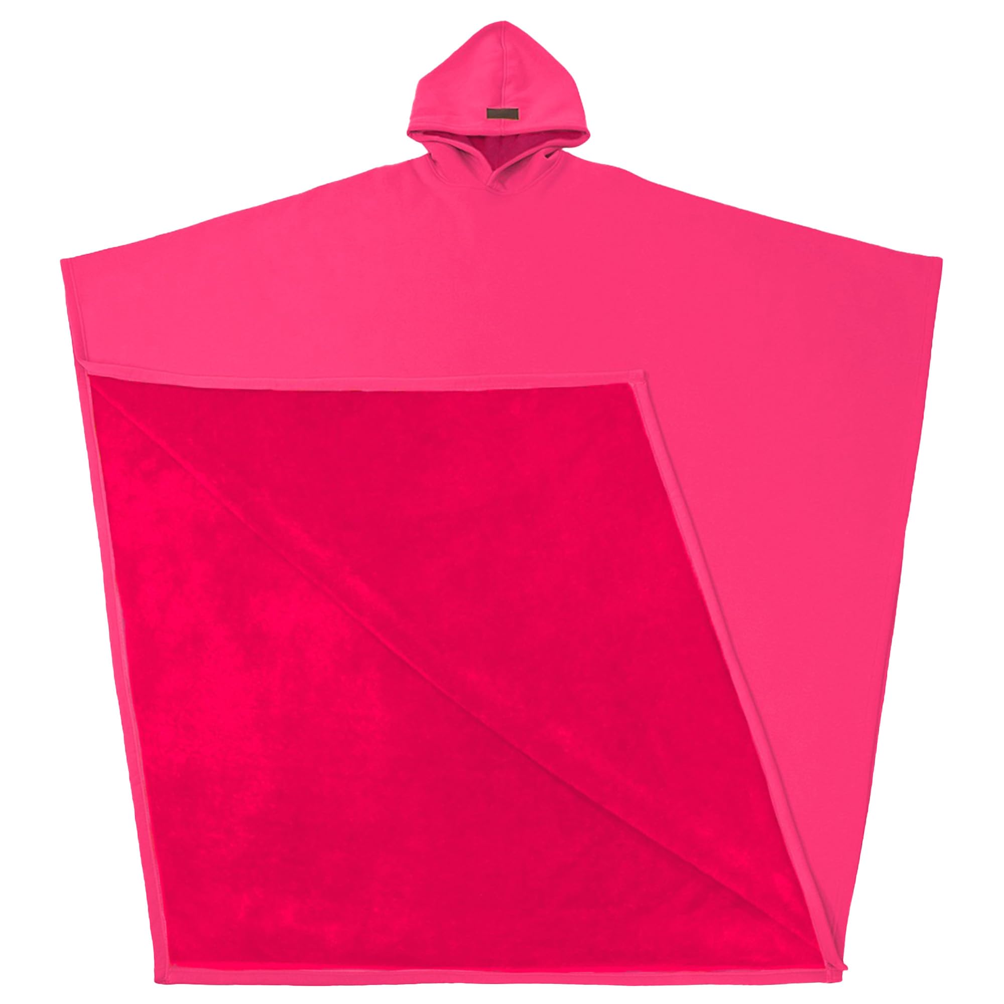 FREE THE SHEEP Eden Hoodie – Oversized Weighted Hoodie Cloak with Ultra-Soft Faux Fur Liner (Raspberry Pink, 5'7 to 5'10)