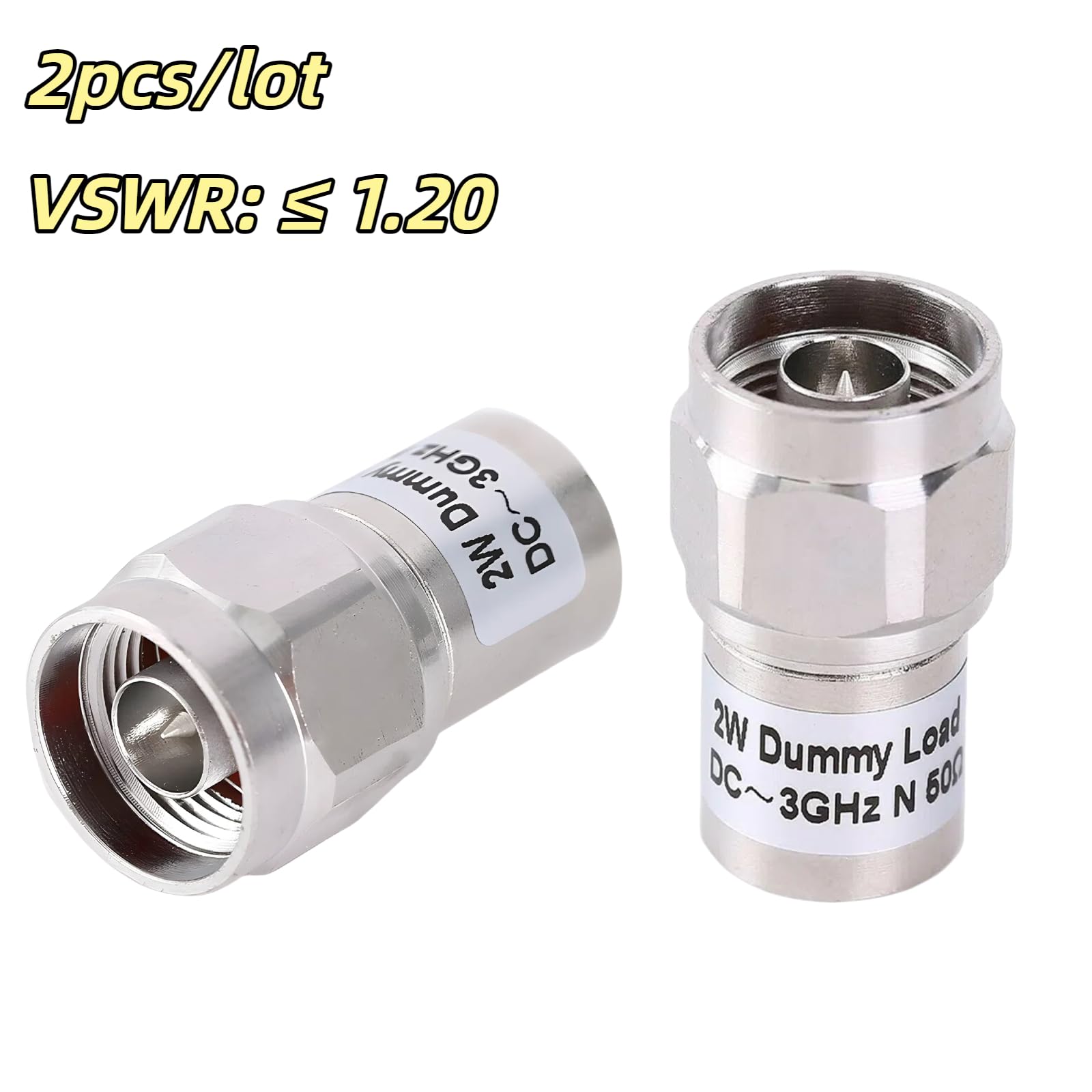 BECEN 3G 2PCS N Stecker 50 Ohm 2 Watt RF-Terminal