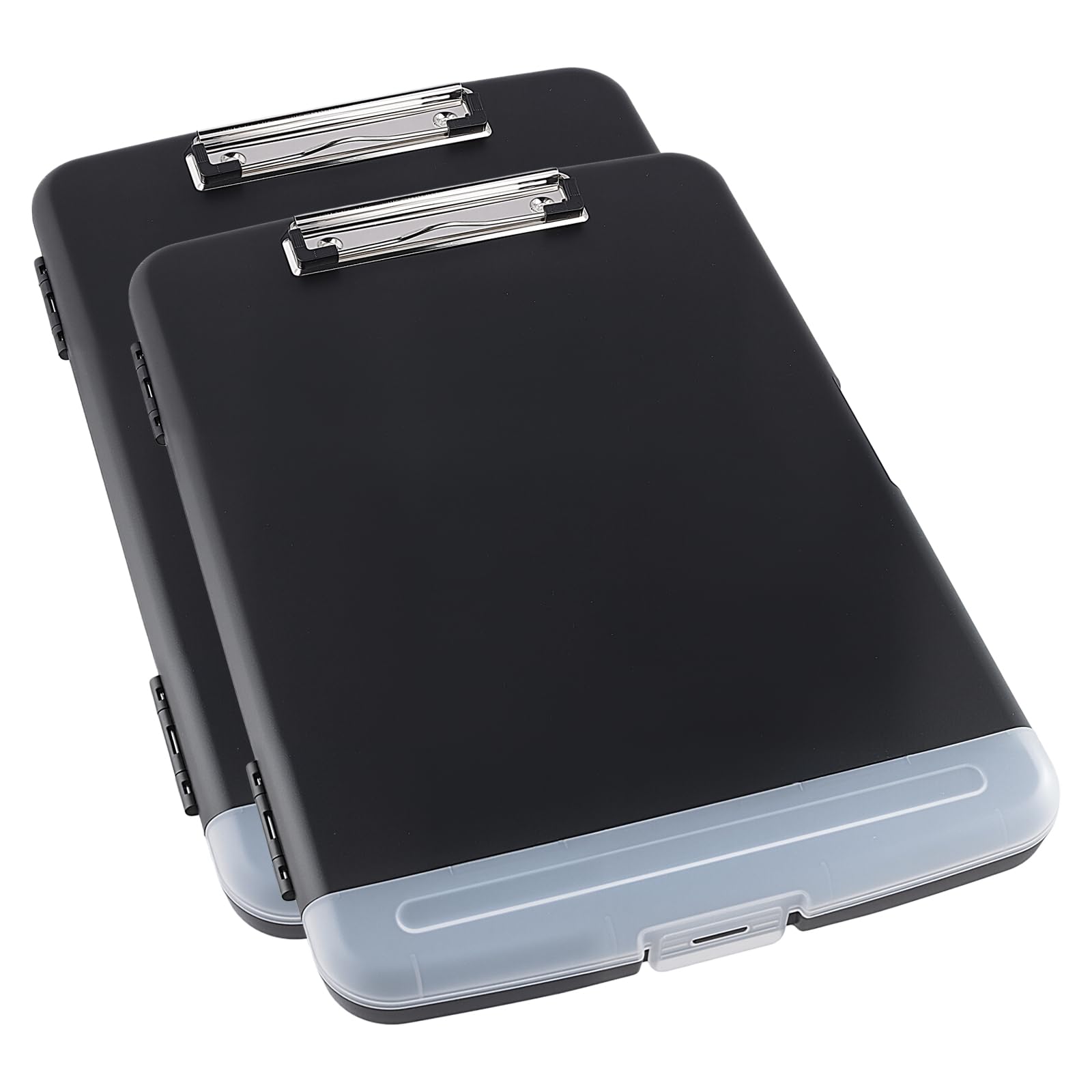 JEUIHAU 3 Pack Clipboard with Storage, A4 Clip Board Folder with Pen Holder, Plastic Clipboards with Compartment Portable for School Office Medical Personnel, Black - Image 4