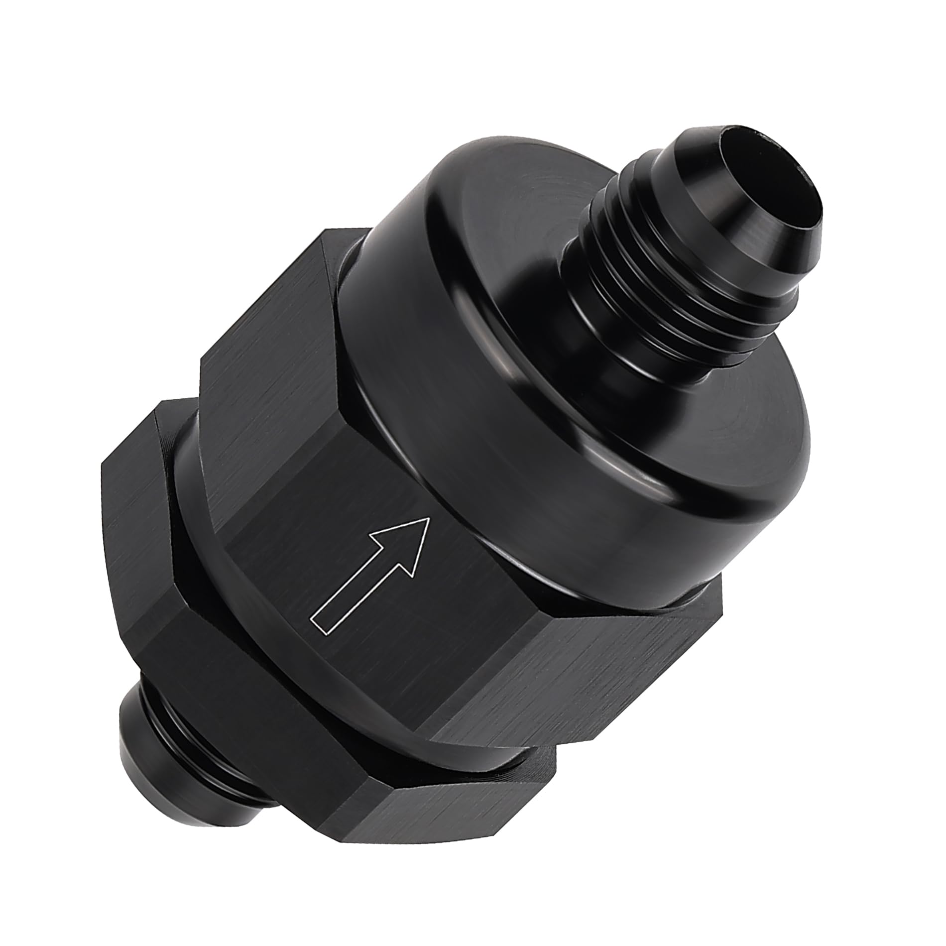 EVIL ENERGY 6AN Male Non Return One Way Inline Check Valve Fitting Aluminum Black