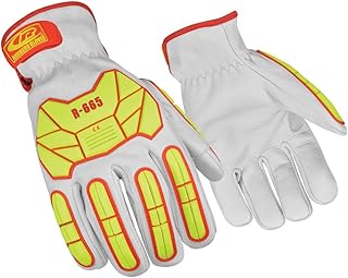 Ringers 665-10 R-Hide Impact ANSI Level-3 Cut-Resistance Leather Glove, White, Large