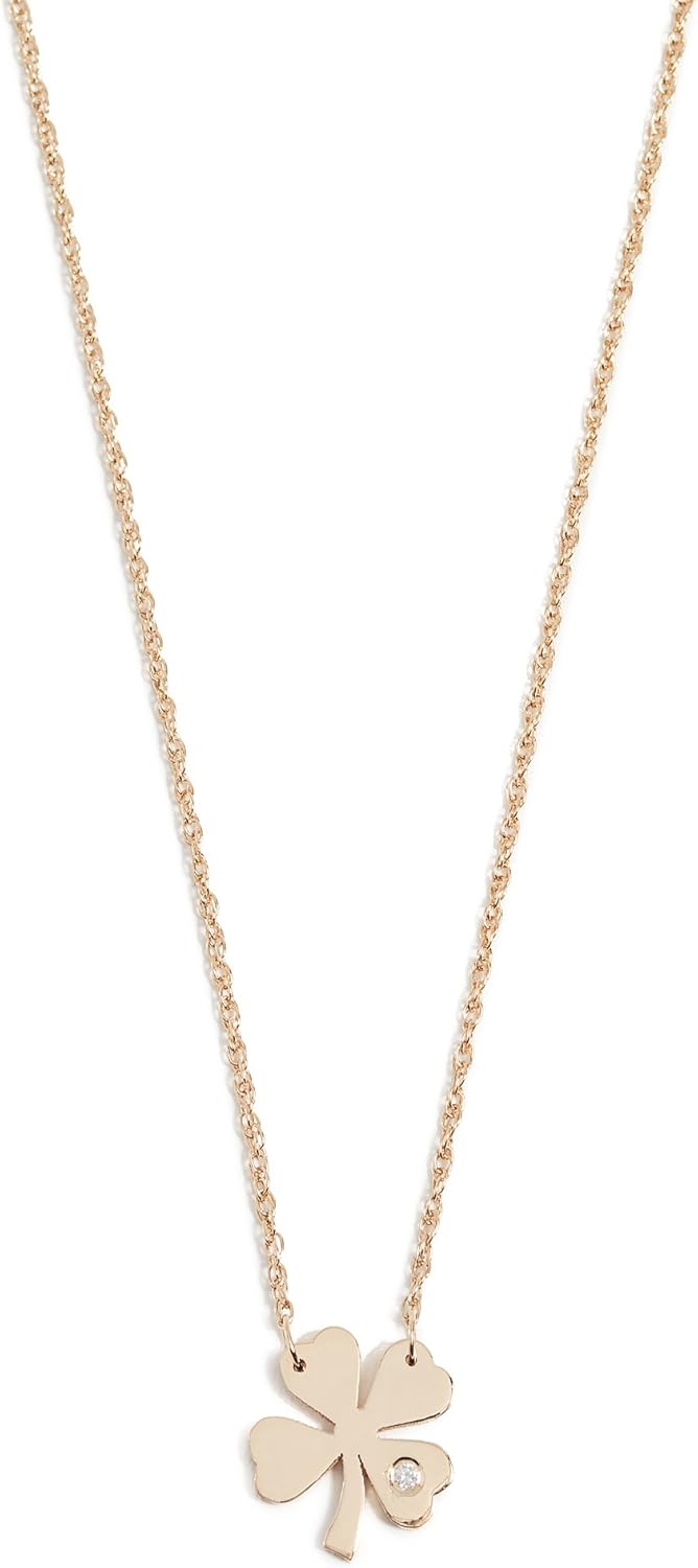 Jennifer Zeuner Jewelry Women's Clover Necklace with Diamond