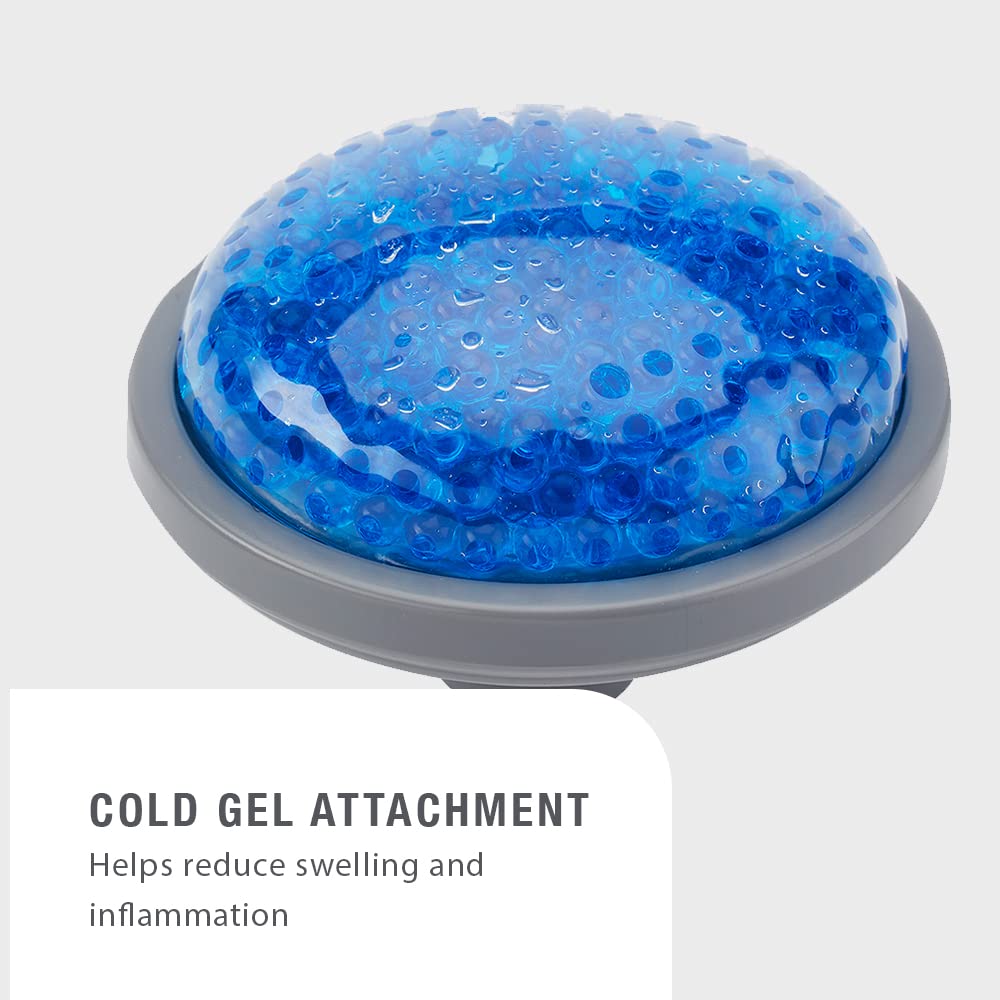 Brookstone Max Hot & Cold Vibration Massager, Custom Variable Speed and  Intensity Control, Corded Power Supply, 9 Attachments, Cold Gel Attachment  for Inflammation and Swelling, Soothing Heat: Buy Online at Best Price