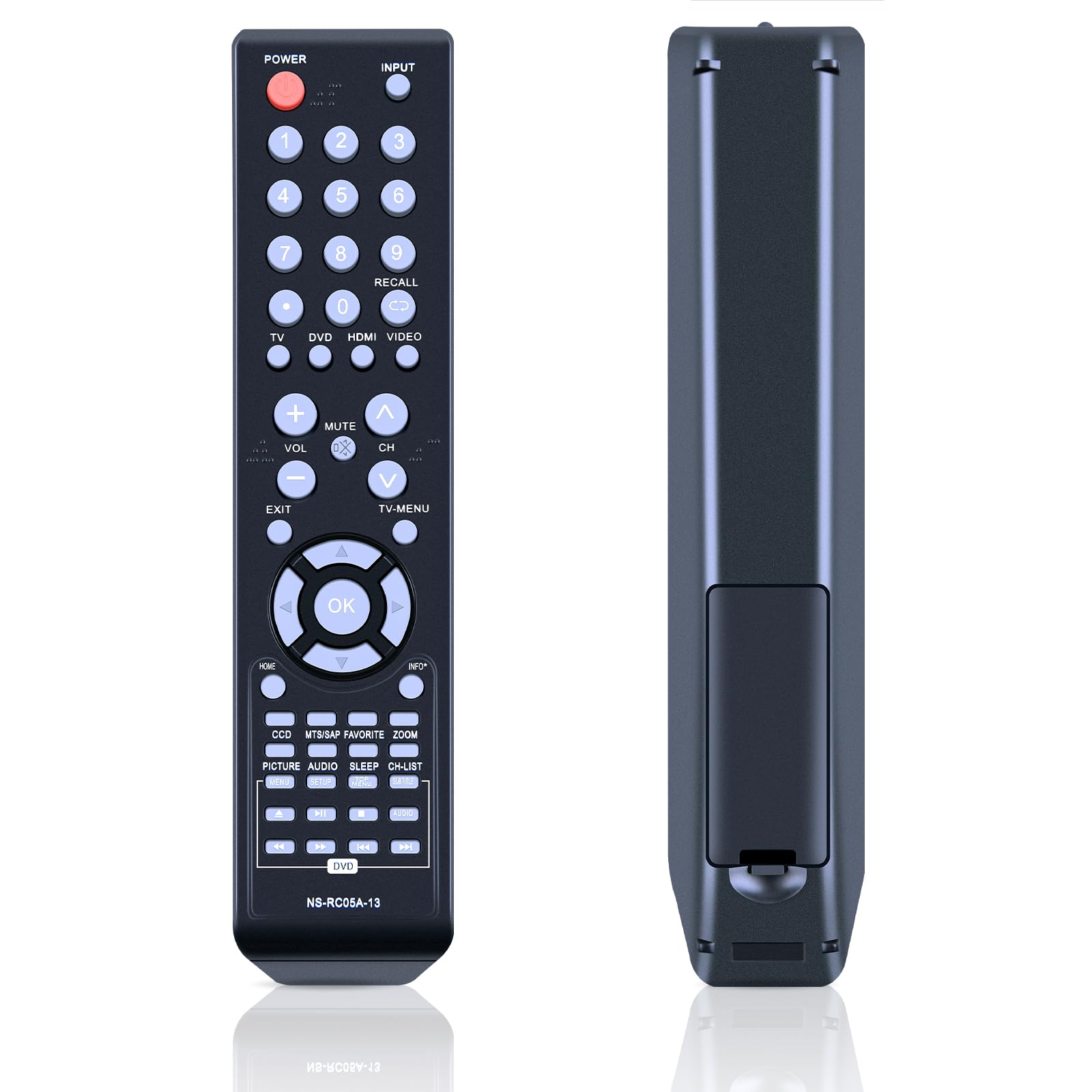 NS-RC05A-13 Replacement Remote Control Control for Insignia TV NS-32LD120A13 NS-24ED200NA14 NS-29LD120A13 NS-28ED200NA14 NS-29LD120A13 NS-24LD100A13 NS-19ED200NA14 NS-28ED200NA14