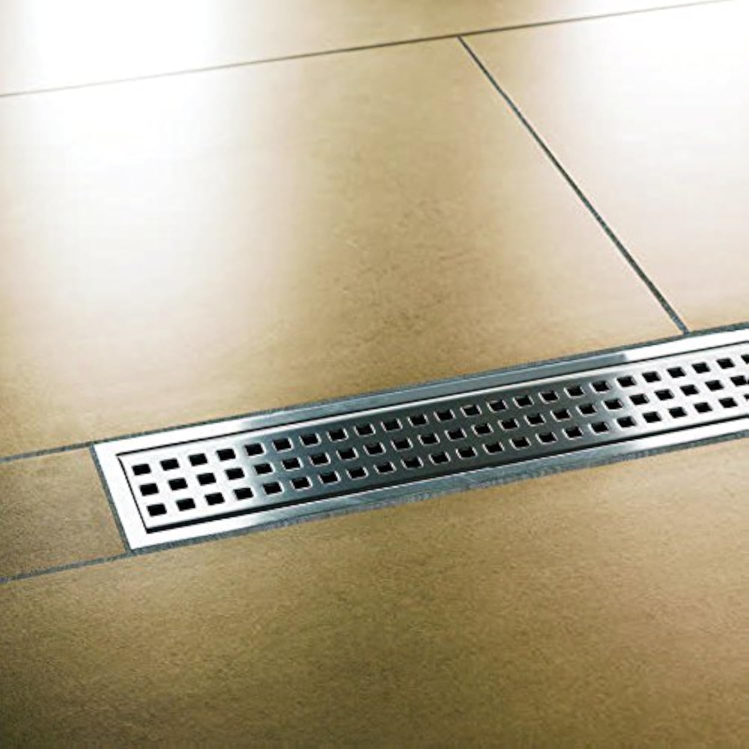 LIDCO Linear Grating Shower Drain Channel for Bathroom, Roof, Terrace, Balcony in Marine Grade Stainless Steel SS 316-600mm / 24 Inch x 3.5 Inch - Now with Cockroach Trap!!
