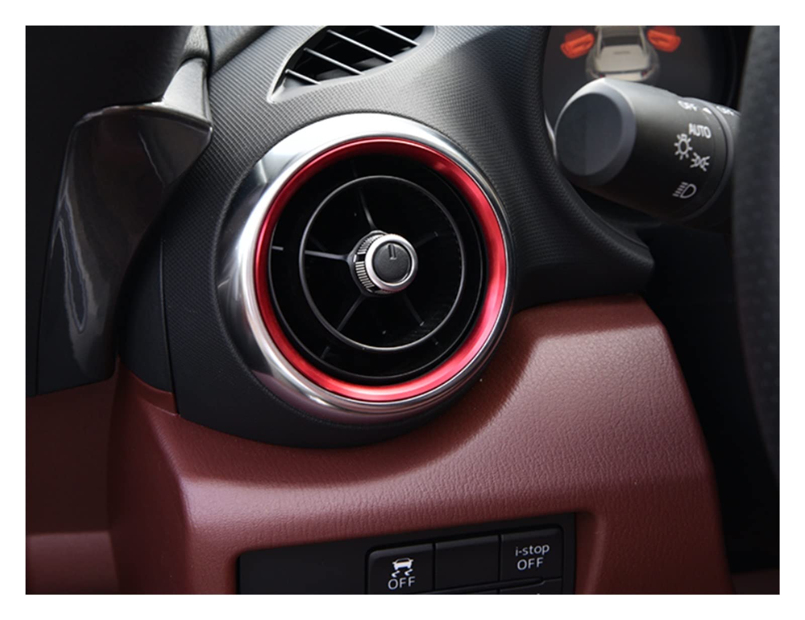 Xwang store Akcesoria Samochodowe AC Wyjazd Wentylacyjny Ory -Warunkowania Powietrza MX5 Kompatybilny Z Mazda 2 CX3 MX-5 RF ND (Color Name : Red)