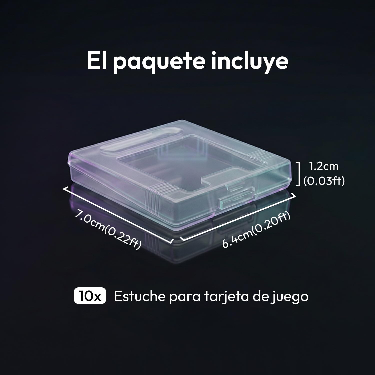 Mcbazel 10Piezas Fundas Protectoras Transparentes para Cartuchos de Juegos de GameBoy/GameBoy Color/GameBoy Pocket, Fundas Rígidas Transparentes para Games Cartridge