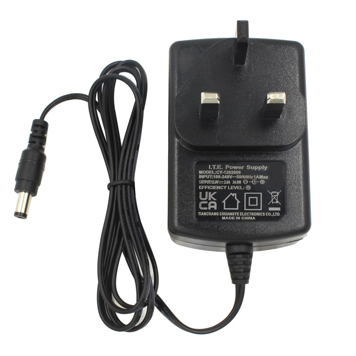 Security-01 AC to DC 12V 2A Power Adapter Supply, Plug 5.5mm x 2.1mm, for CCTV Cameras DVR NVR LED Light Strip
