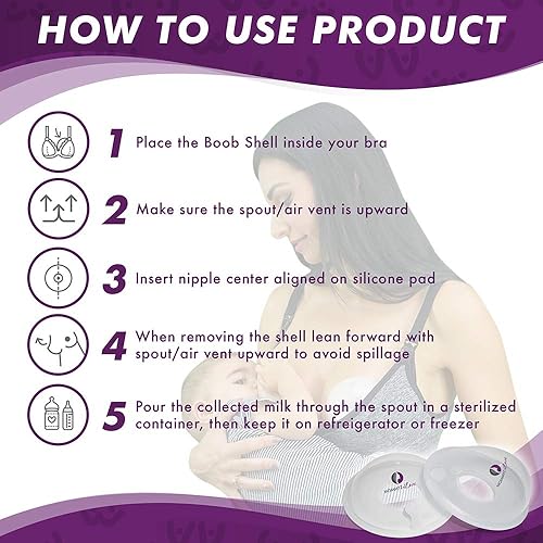 Miniatura 5 de Nuevo modelo con tapones Cáscara de pecho y colector de leche para alivio de la lactancia materna 2 en 1 protege los pezones agrietados doloridos y