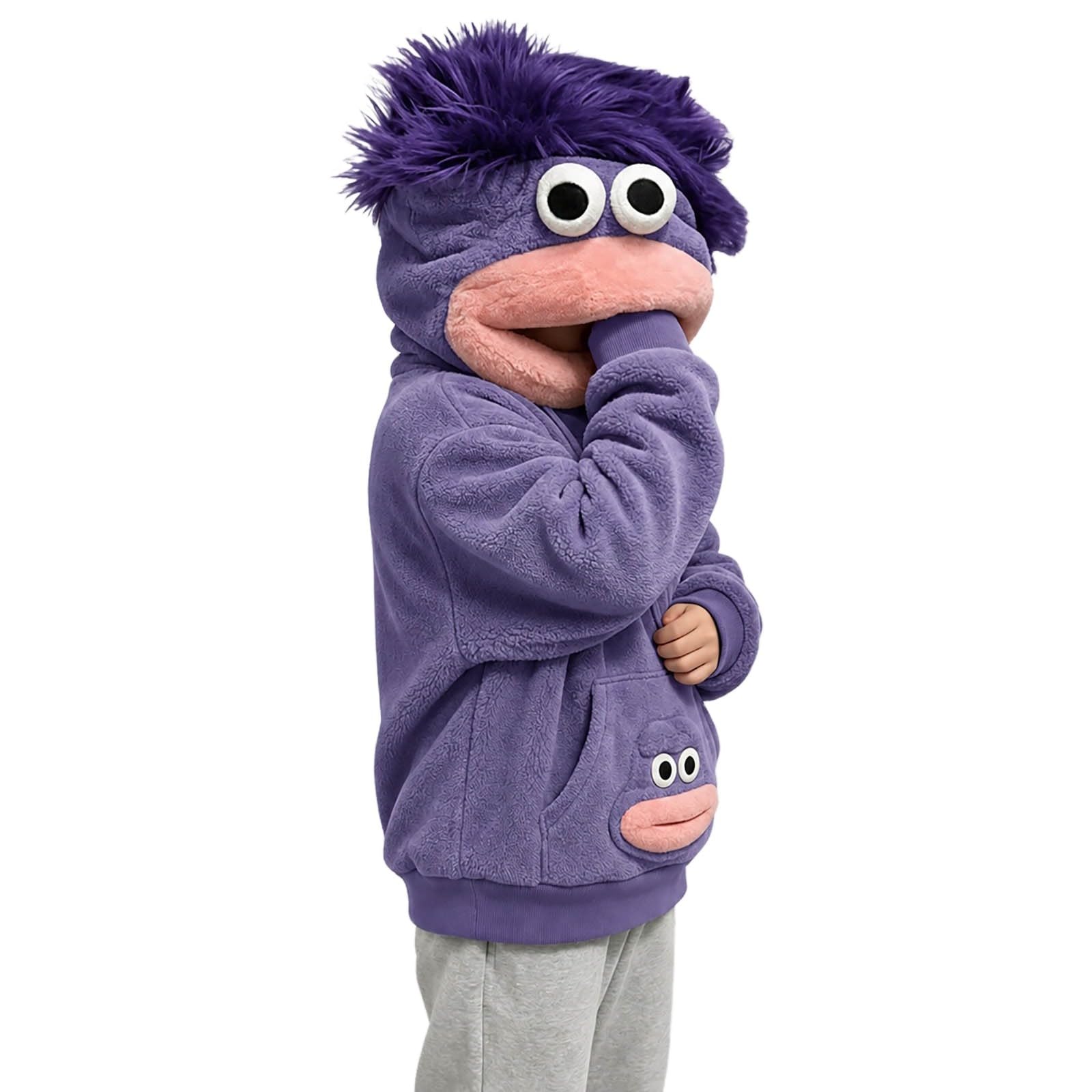 Big Mouth Monster Hoodies For Men Uk Adult Funny Pajamas Halloween Costumes, #Purple, 3XL - Image 7