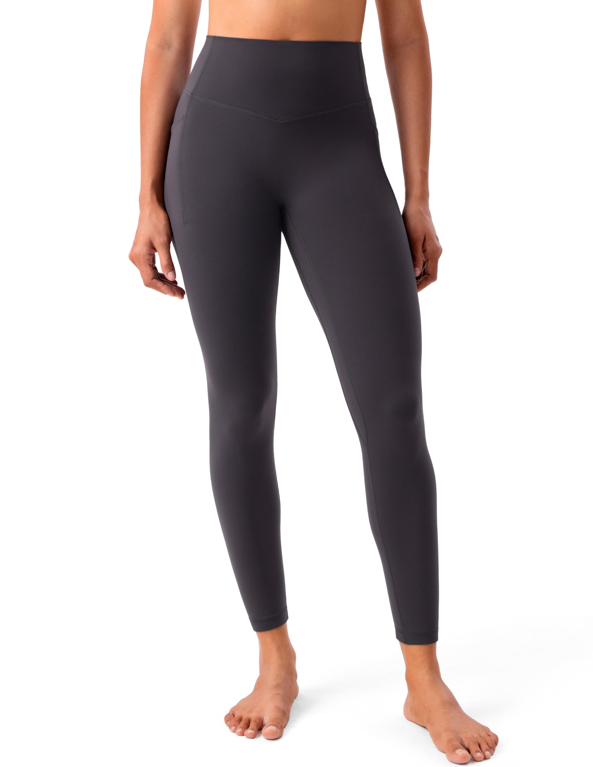 YUNOGA HugMotion Leggings für Damen ohne Vordernaht mit Taschen, 63,5 cm hohe Taille, butterweich, Workout, Fitnessstudio, Yogahose
