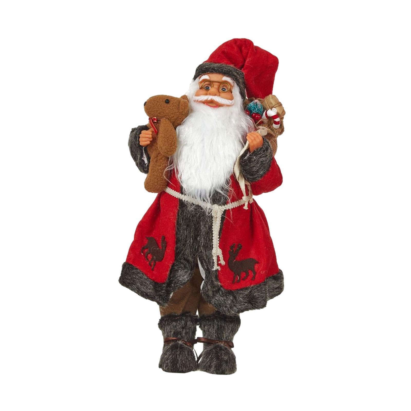 PIXZCSA Centerpiece Holiday Decoration Santa Claus Toys Celebrating Holiday Spirit Giving Practices Santa Claus Doll Outdoor Tabletop