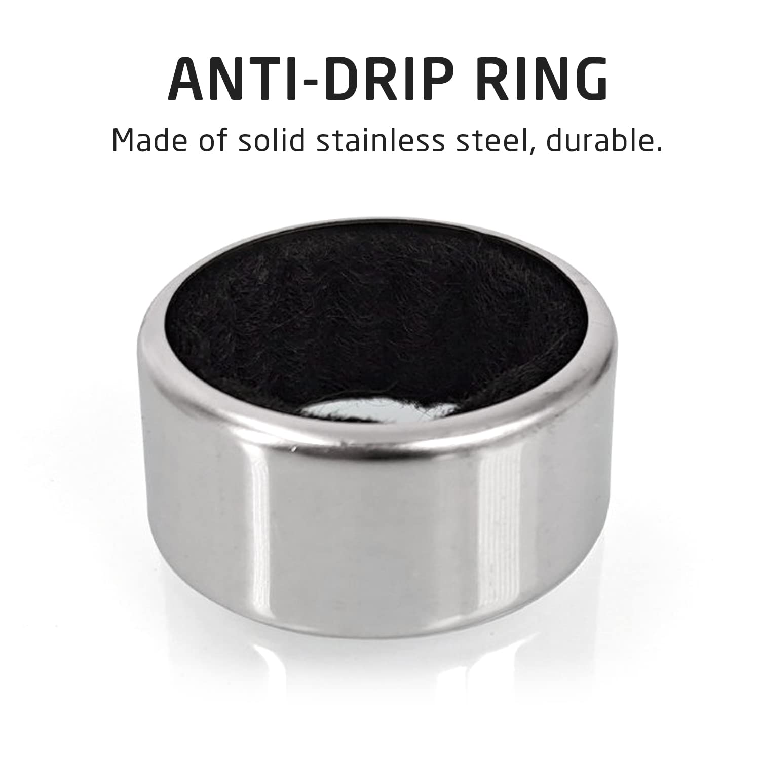 4 Anillos De Gota De Vino Y 1 Tapón, Acero Inoxidable, Collar Para Botella, A Prueba De Fugas - Accesorios Para Familias, Bar, Restaurantes